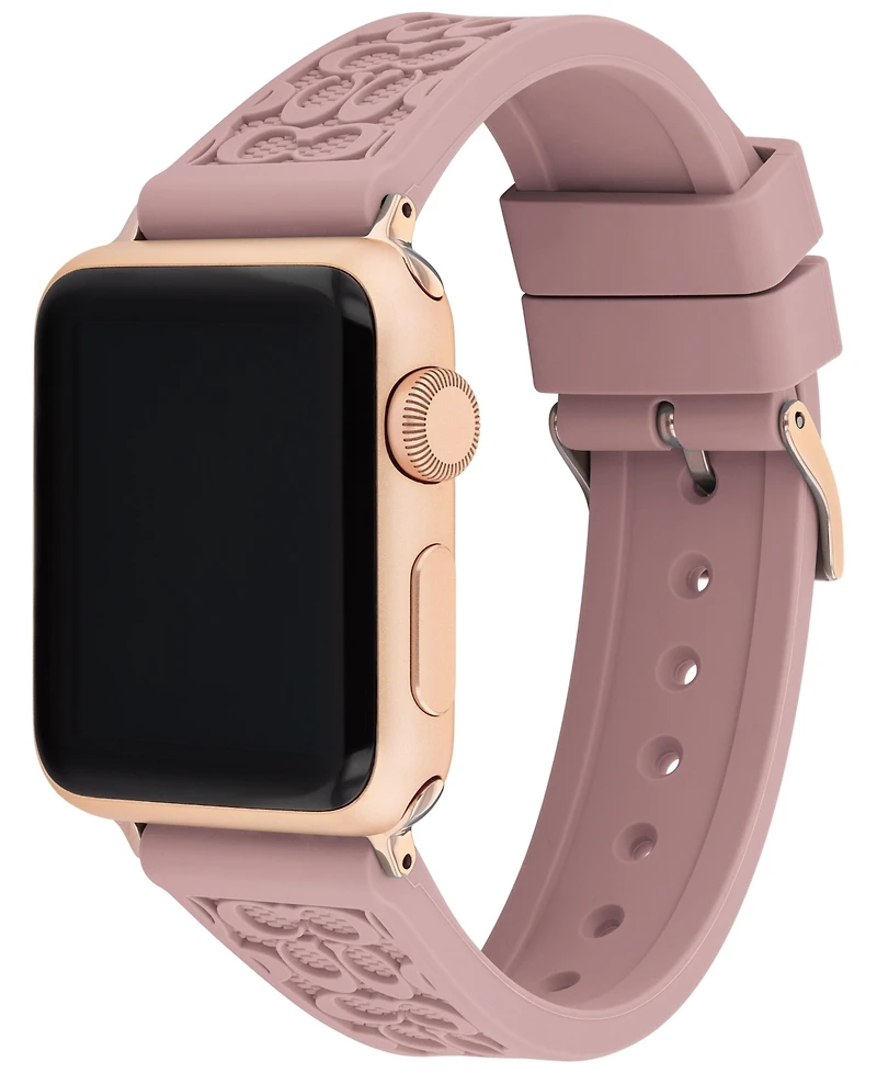 Coach Pink Rubber Apple Watch Strap 38/40/41mm