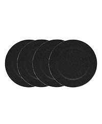 Godinger Black Charger Plates, Set of 4