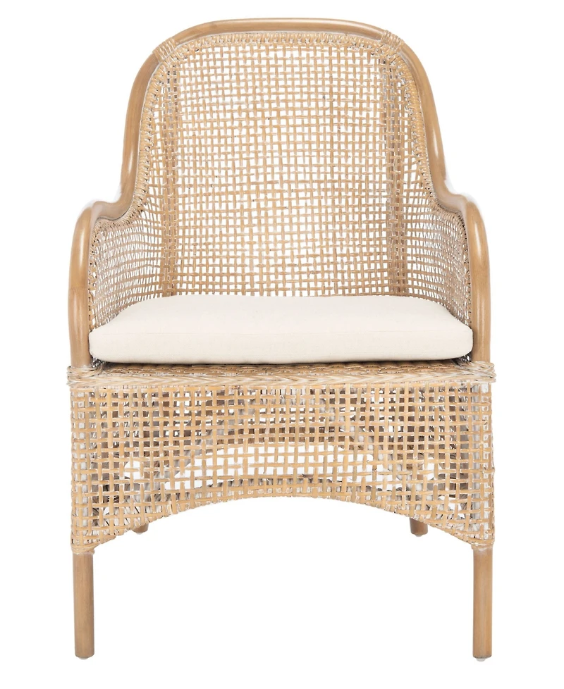 Charlie Rattan Accent Chair with Cushion