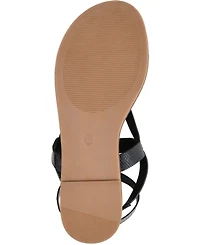 Journee Collection Women's Tangie Ankle Strap Flat Sandals