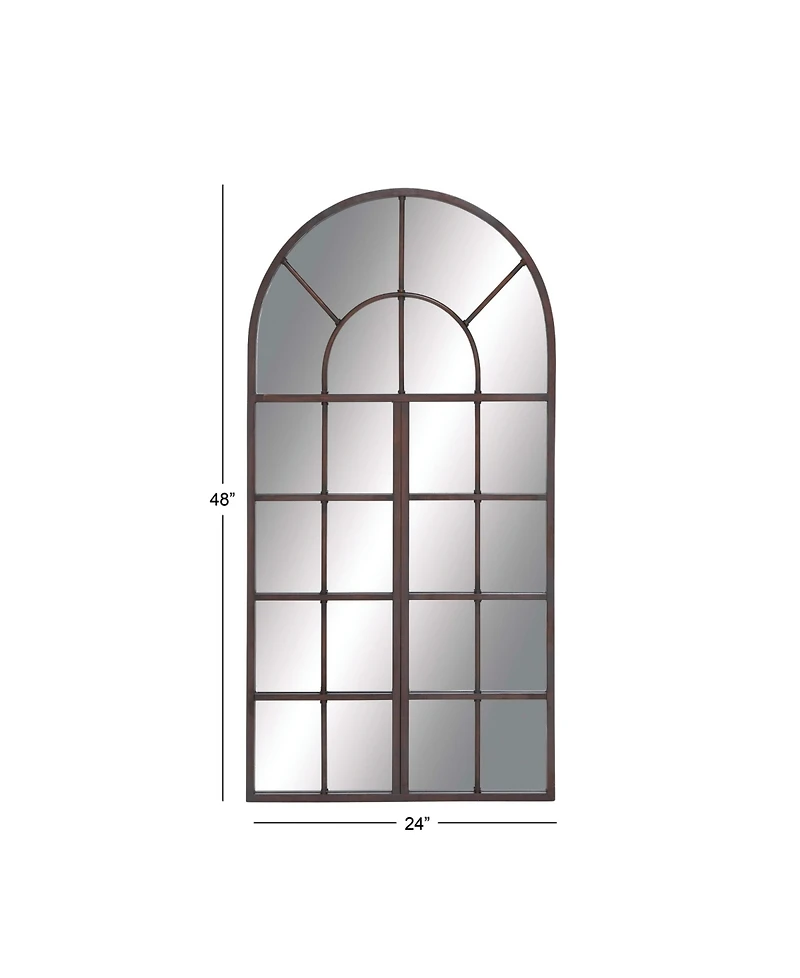 Brown Traditional Metal Wall Mirror, 48 x 24