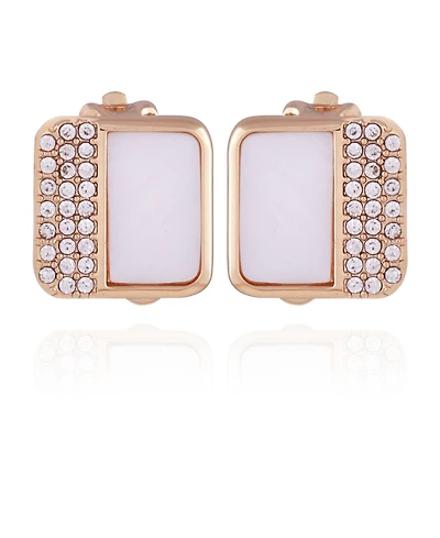T Tahari Women's Shell Chic Button Clip Earring