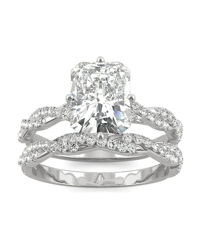 Moissanite Radiant Bridal Set 3-3/8 ct. t.w. Diamond Equivalent 14k White Gold
