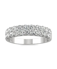 Moissanite Two Row Band 1 ct. t.w. Diamond Equivalent 14k White Gold