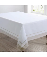 Saro Lifestyle Casual Tablecloth with Banded Border Design