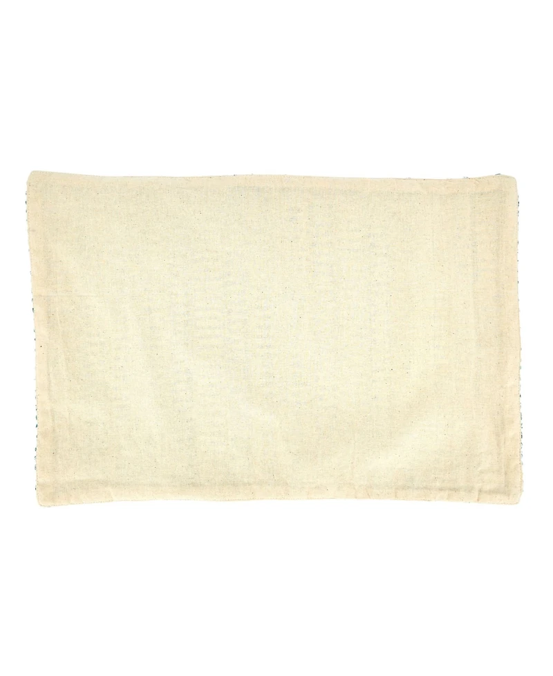 Saro Lifestyle Table Placemats with Woven Line Design Set of 4, 20" x 14"