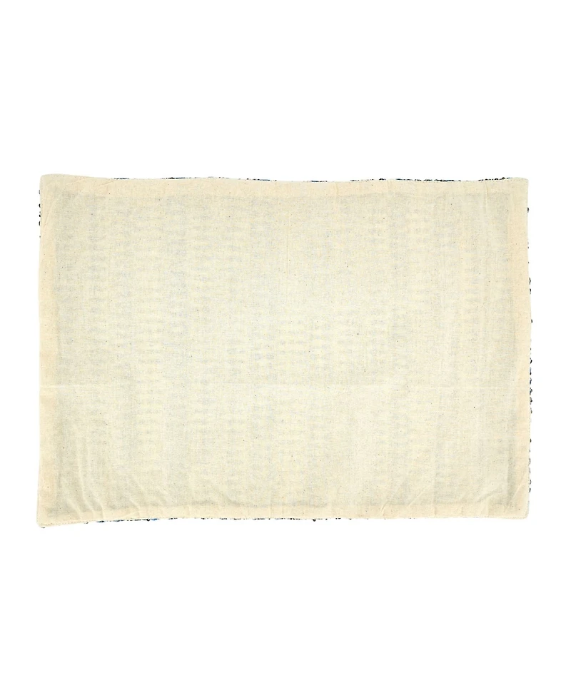 Saro Lifestyle Table Placemats with Woven Line Design Set of 4, 20" x 14"