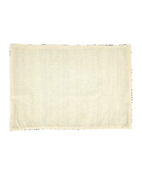 Saro Lifestyle Table Placemats with Woven Line Design Set of 4, 20" x 14"
