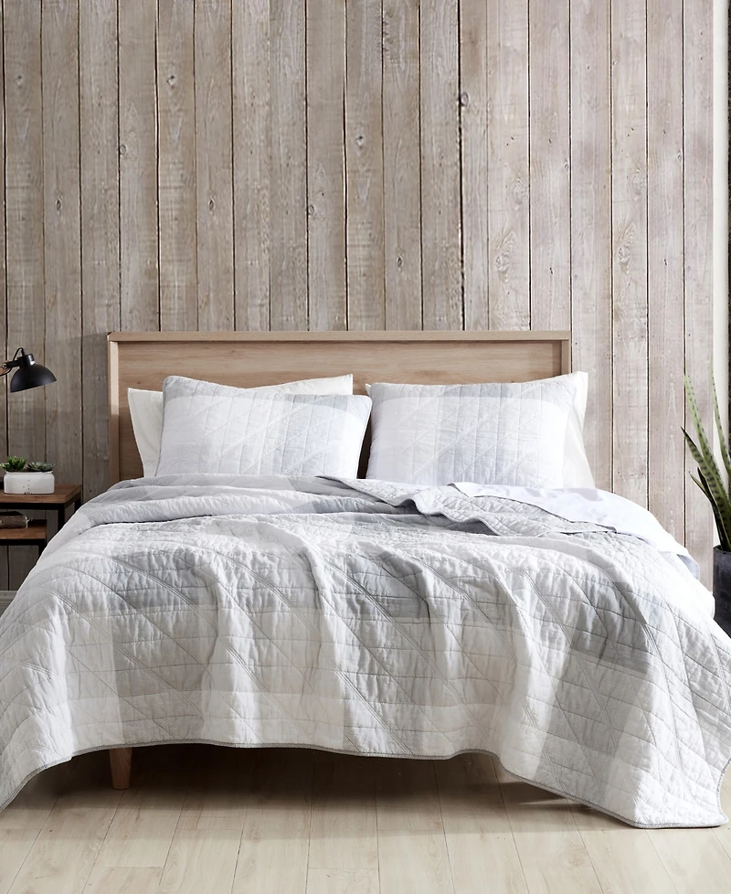Eddie Bauer Boulder Plaid Reversible 3 Piece Quilt Set, Full/Queen