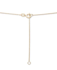 Wrapped Diamond Smiley Face 18" Pendant Necklace (1/10 ct. t.w.) in 10k Gold, Created for Macy's