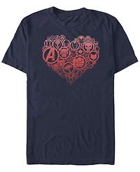 Fifth Sun Men's Heart Icons Short Sleeve Crew T-shirt