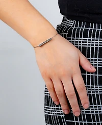 Inspirational Love, Hope, Live, Dream 4 Sided Bar Adjustable Bracelet In Silver Plated