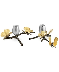 Michael Aram Butterfly Ginkgo Set of 2 Candle Holders
