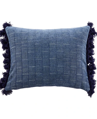 Levtex Bennett Chambray TasselDecorative Pillow, 14" x 18"