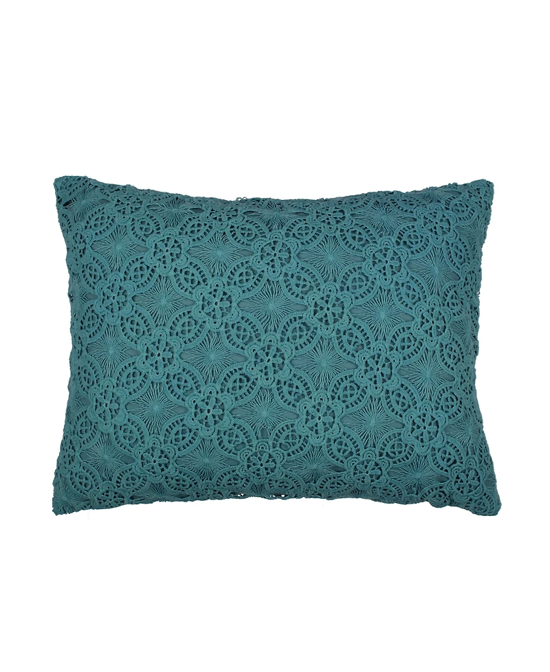Levtex Nanette Lace Overlay Decorative Pillow, 14" x 18"