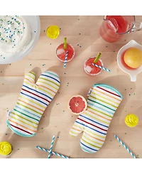 Fiesta Tropical Stripe Oven Mitts, Set of 2