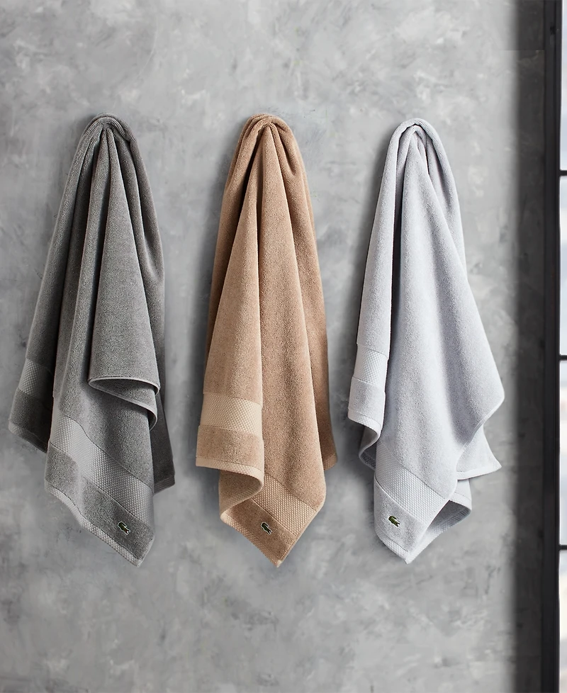 Lacoste Home Heritage Anti-Microbial Supima Cotton Bath Towel, 30" x 54"