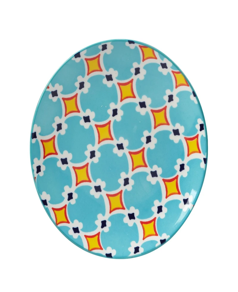 Damask Floral Set of 6 Canape Plate