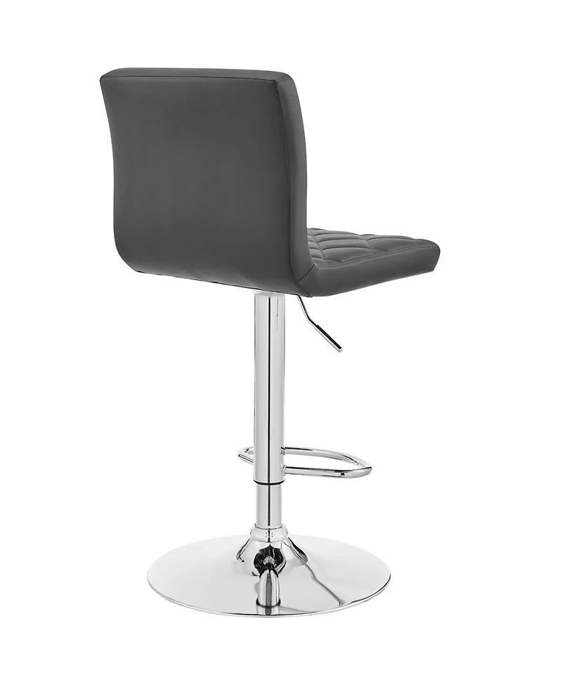 Duval Adjustable Faux Leather Swivel Bar Stool