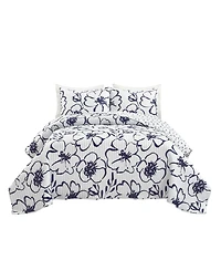 Lush Decor Scandinavian Floral 3 Piece Quilt Set, King