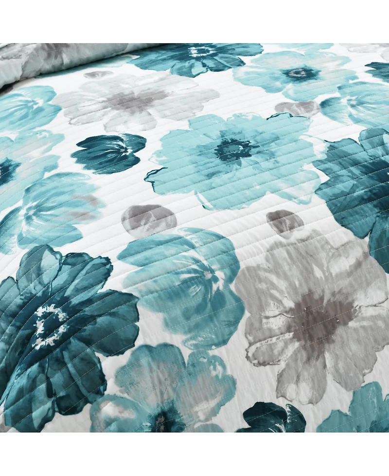 Lush Decor Leah 3 Piece Quilt Set, Full/Queen