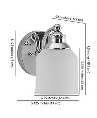 Lydia -Light Glass Farmhouse Cottage Led Vanity Light