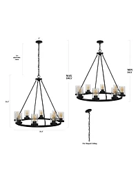 Pablo Ring 8-Light Glass Bohemian Cottae Led Chandelier