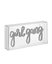 Girl Gang Contemporary Glam Acrylic Box Usb Operated Led Neon Light
