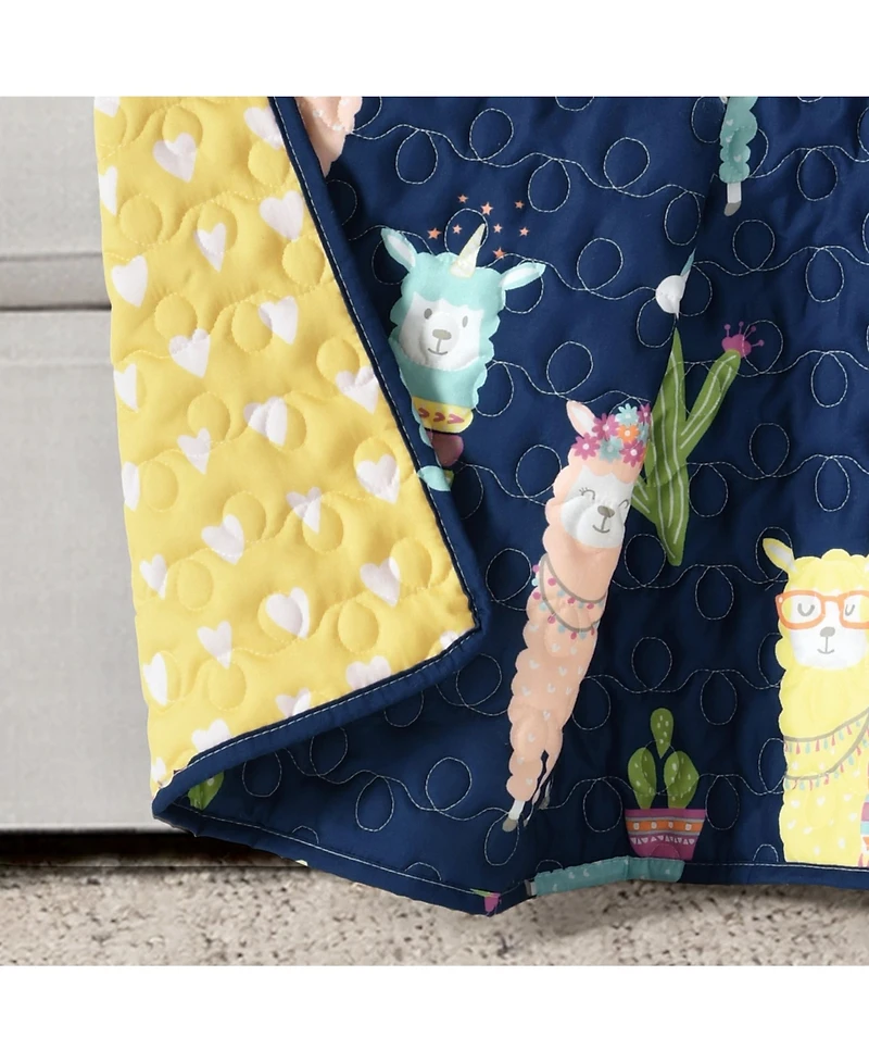 Lush Decor Kids Southwest Llama Cactus Throw, 60" x 50"