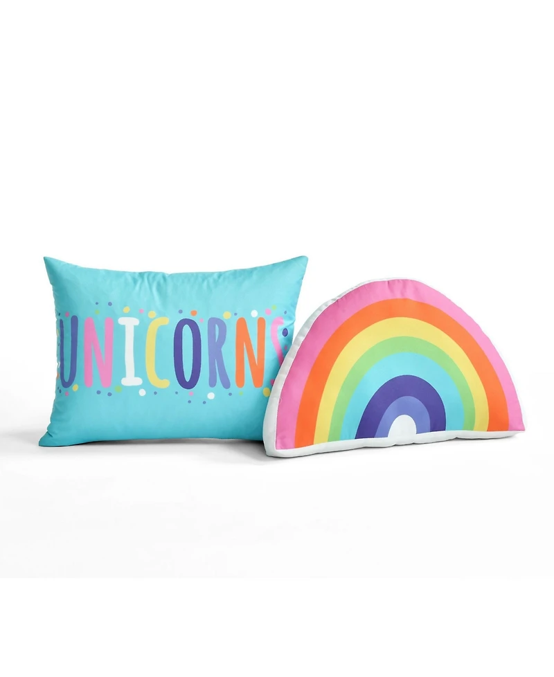Lush Decor Kids Unicorn Rainbow 4-Pc. Quilt Set, Twin/Twin Xl