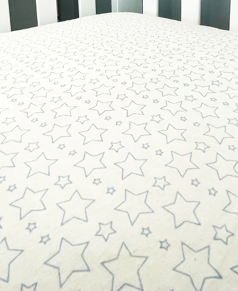 Baby Boys Flannel Star Crib Sheet