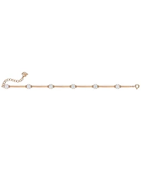 Swarovski Rose Gold-Tone Crystal Station Bangle Bracelet