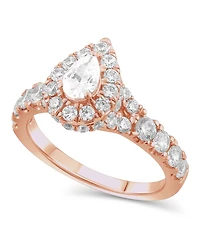 Diamond Pear-Cut Halo Bridal Set (2. ct. t.w.) 14K White, Yellow or Rose Gold