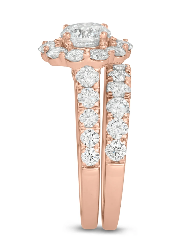 Certified Diamond Bridal Set (4 ct. t.w.) 18k White, Yellow or Rose Gold