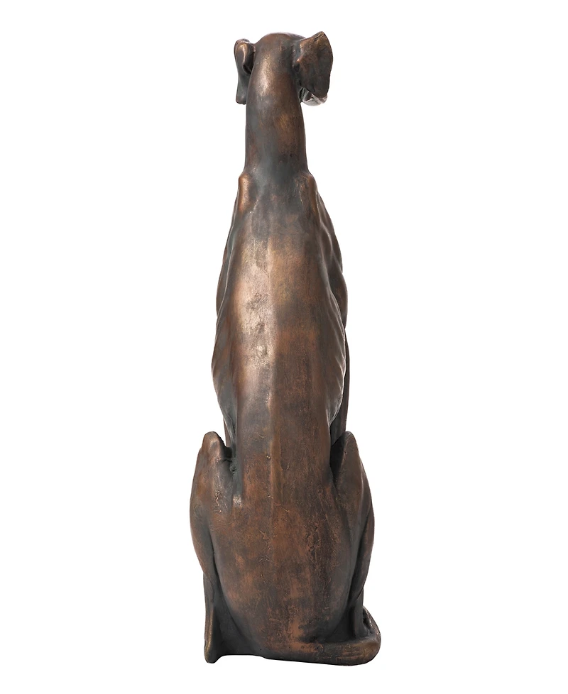 Glitzhome Sitting Grayhound Dog Statue