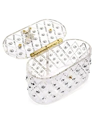 Milanblocks "The Princess" 50's Style Top Handle Crystal Box Clutch Handbag