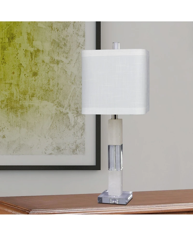 Fangio Lighting Stacked Block Table Lamps, Set of 2