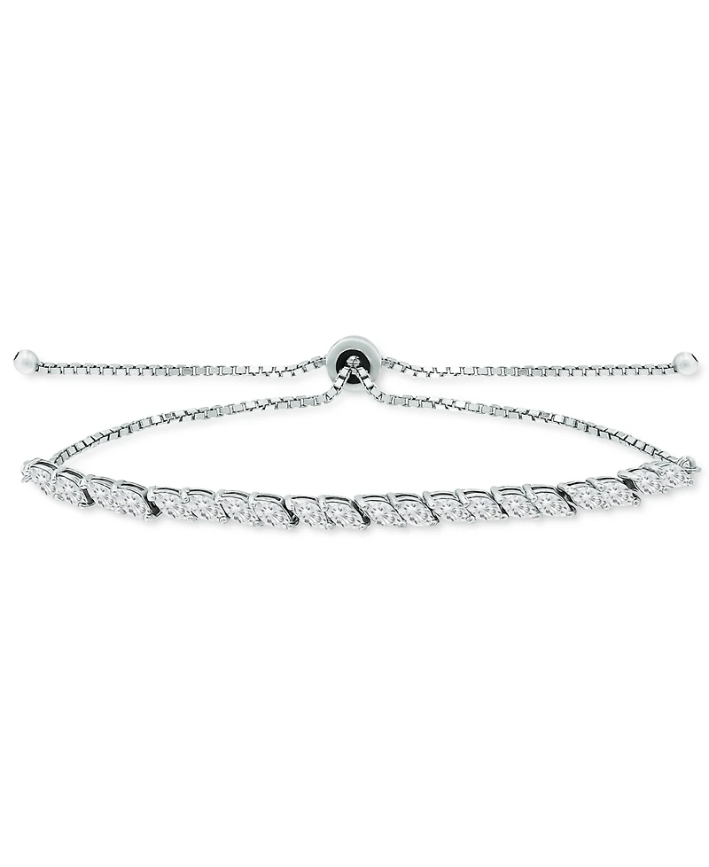 Giani Bernini Cubic Zirconia Marquise Bolo Bracelet