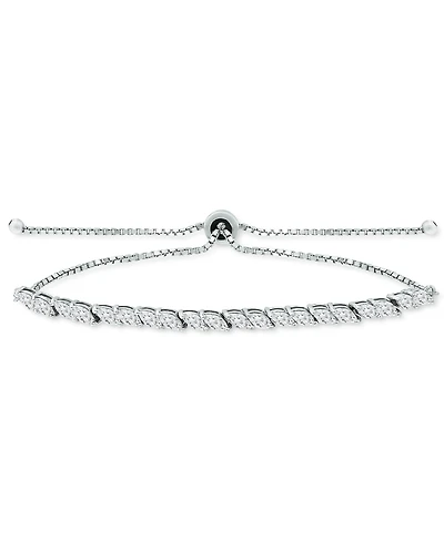Giani Bernini Cubic Zirconia Marquise Bolo Bracelet
