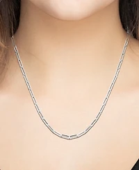 And Now This Paper Clip Link 18" Chain Necklace in Silver or Gold Plate