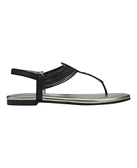 Bandolino Women's Kayte Embellished T Strap Flat Sandals
