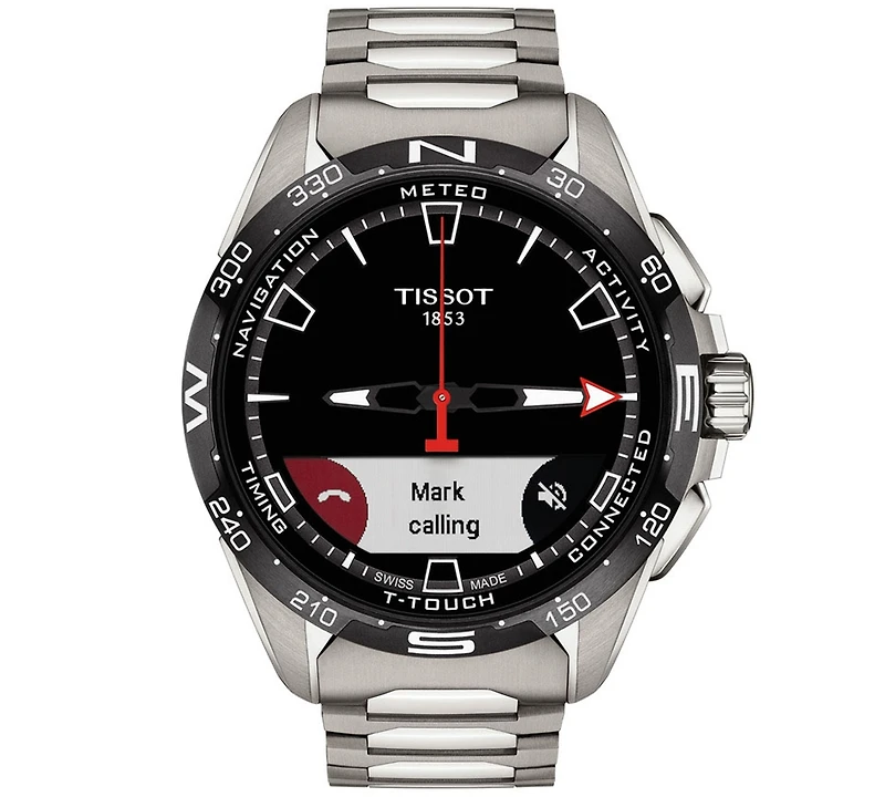 Tissot Men's Swiss T-Touch Connect Solar Titanium Bracelet Smart Watch 48mm