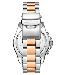 Men's Chronograph Diver Rose Gold-Tone and Silver-Tone Link Bracelet 42mm
