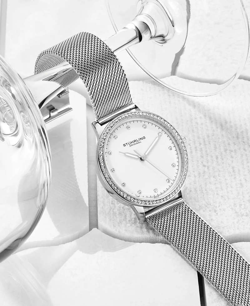 Women's Silver-Tone Mesh Bracelet Watch 38mm