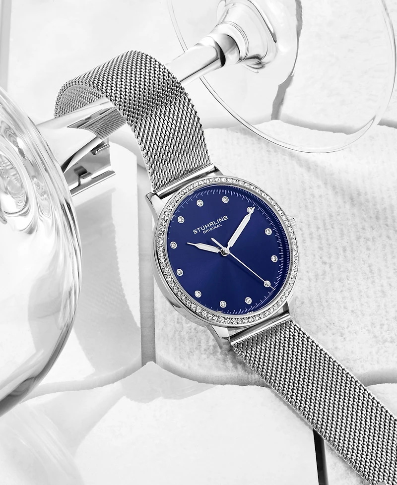 Women's Silver-Tone Mesh Bracelet Watch 38mm