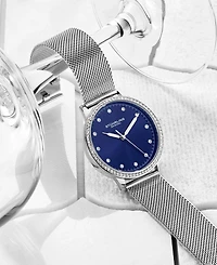 Women's Silver-Tone Mesh Bracelet Watch 38mm
