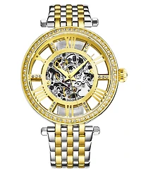 Women's Automatic Gold-Tone and Silver-Tone Stainless Steel Link Bracelet Watch 38mm