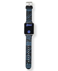 Avengers Kid's Touch Screen Black Silicone Strap Led Watch, 36mm x 33 mm