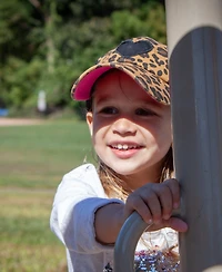 Leopard Kids Adjustable Snap Back Mesh Leopard Print with Heart Trucker Hat