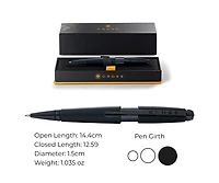 A.t. Cross Edge Matte Black Rollerball Pen